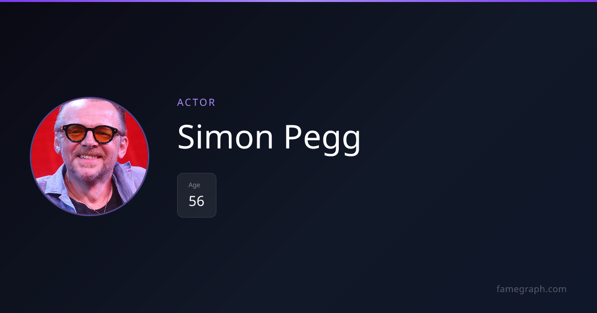 Simon Pegg News 2026 — Latest Updates & Recent Headlines | FameGraph